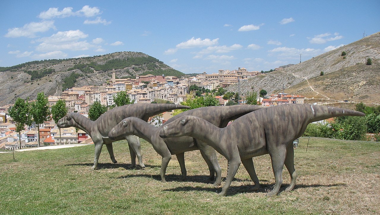 Dinozaurul Iguanodon, o șopârlă iguană din era Mezozoică