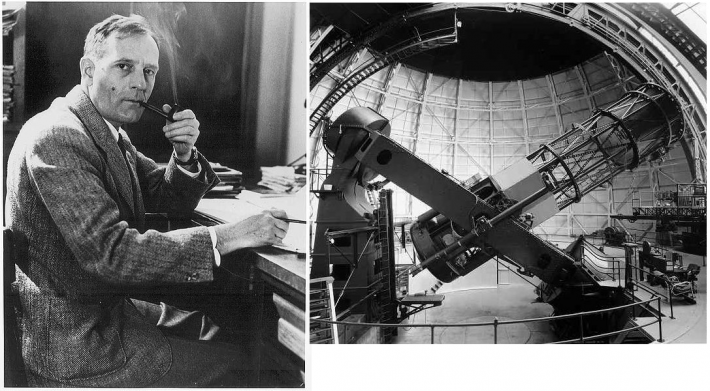 Edwin Hubble si Telescopul Hooker , Foto: meteoklima.wordpress.com