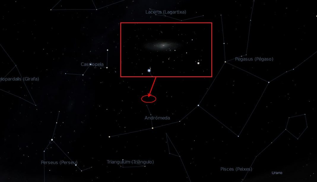 Pozitia Galaxiei Andromeda