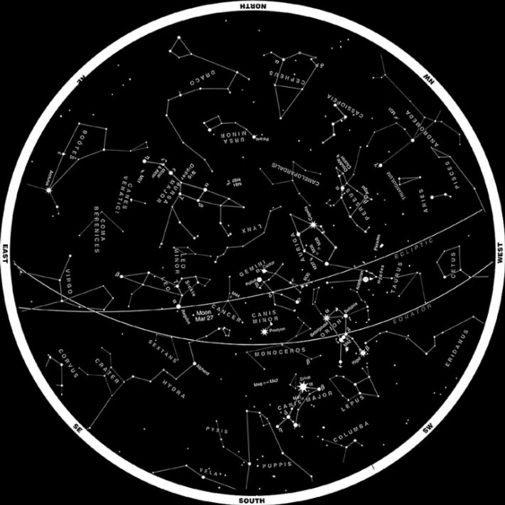 Harta celor mai importante constelatii, Foto: bienetrecolorado.wordpress.com