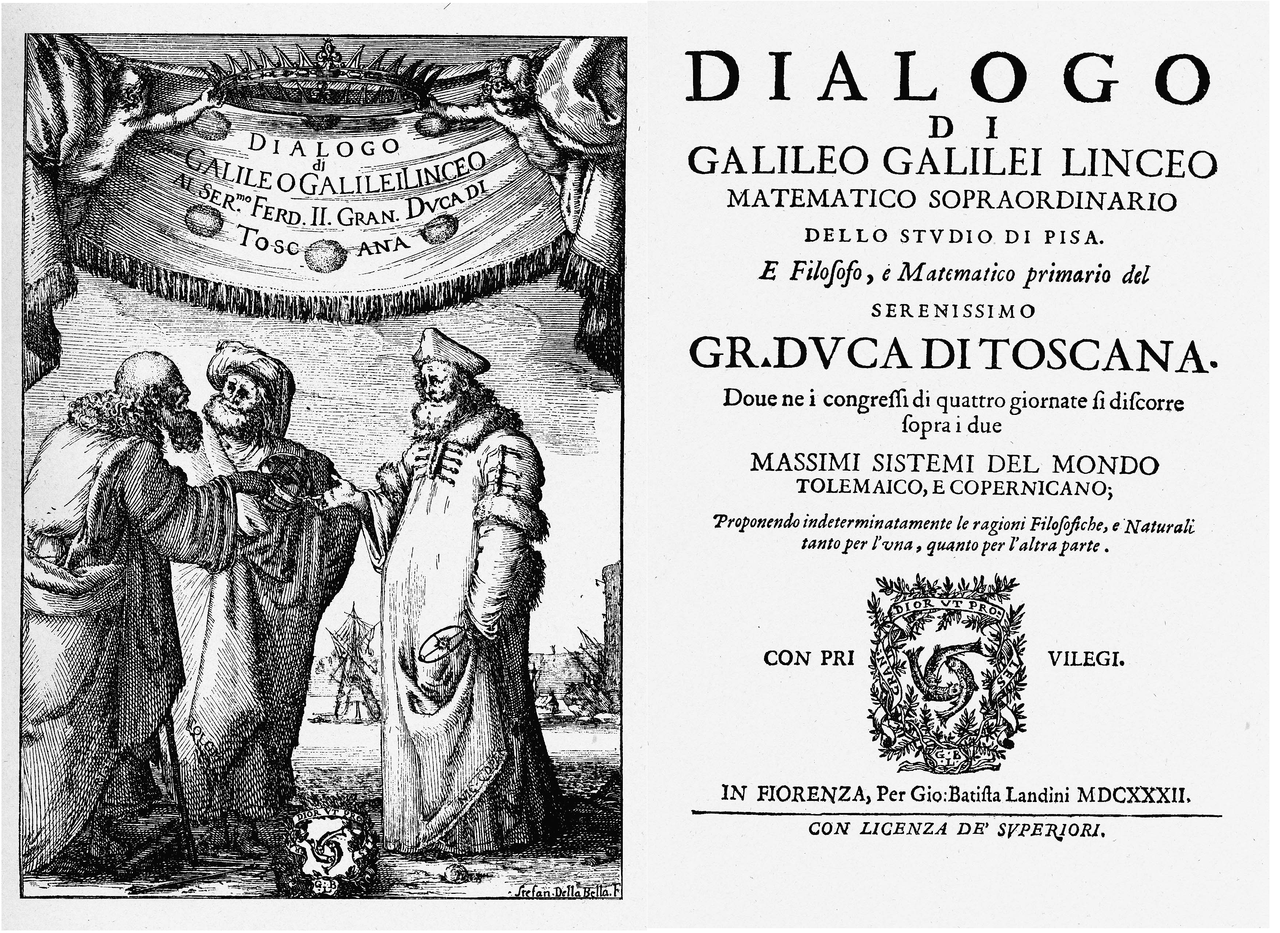 Dialog despre cele două sisteme principale ale lumii” de Galileo Galilei