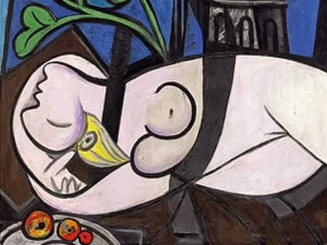 Pablo Picasso; Nud cu frunze verzi si bust, Foto: poesiaevinhotinto.blogspot.ro