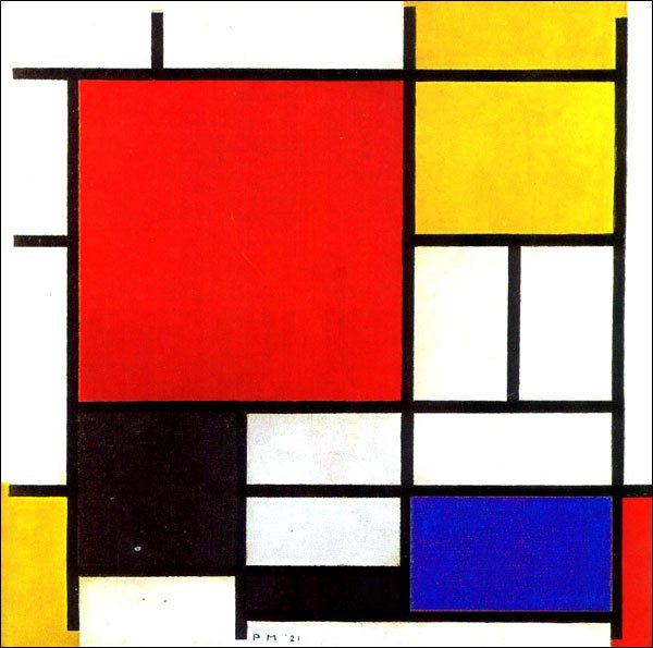 Tablou de Piet Mondrian, Foto: philologist.livejournal.com