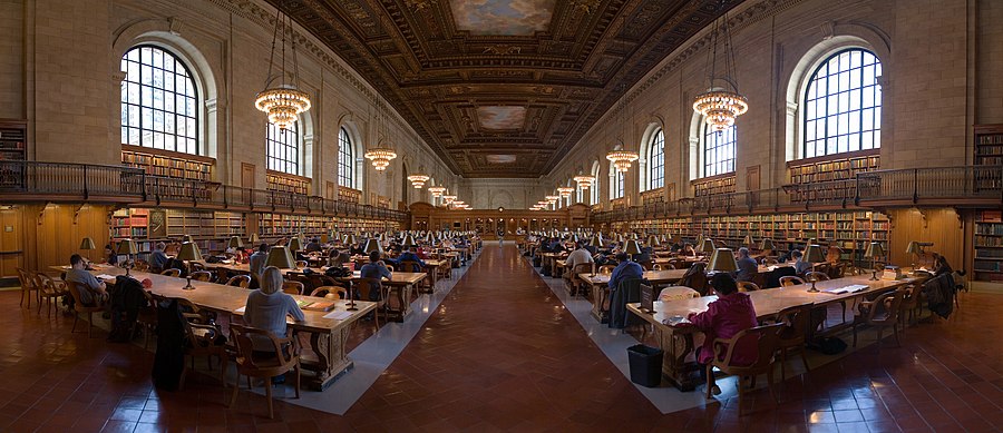 New York Public Library sala mare de citit