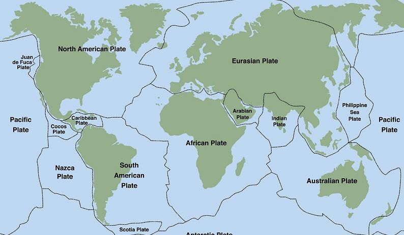 Placile tectonice ale lumii, Sursa World Atlas