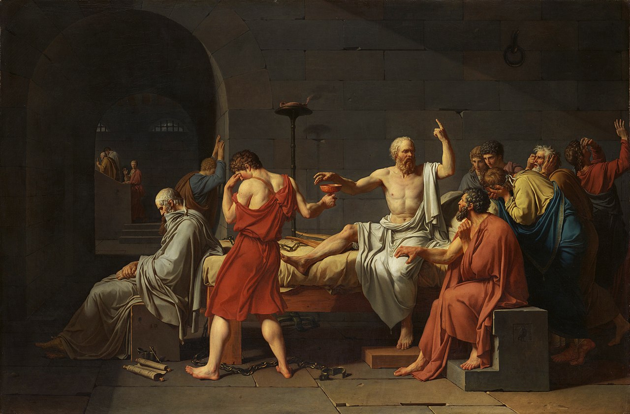 Moartea lui Socrate, pictura de Jacques Louis David