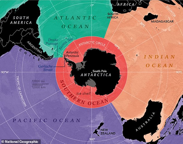 Oceanul Austral, Sursa Daily Mail