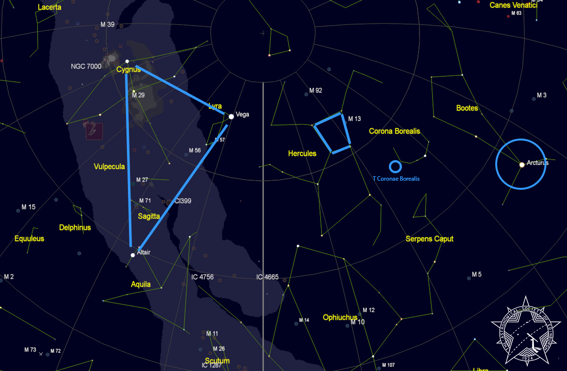 T Coronae Borealis, Sursa NewsWeekAstronomical Society of Edinburgh